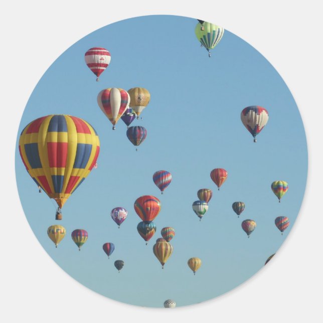 Pegatina Redonda Muchos pequeños Pegatinas de globos (Anverso)
