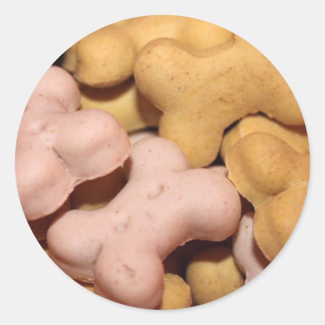 Pegatina Redonda Muchos trajes de perro, bigotes, huesos (Anverso)