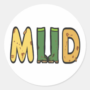 Pegatina Redonda Mud