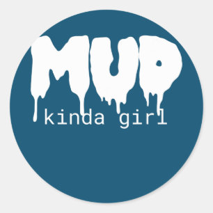 Pegatina Redonda Mud Kinda Girl Mudding Mud Run