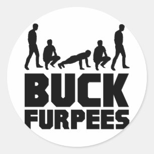 Pegatina Redonda Muebles de buck — Gimnasio de Burpees