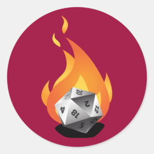 Pegatina Redonda Muere en un incendio (D.I.A.F.)