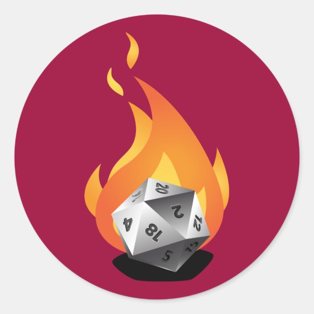 Pegatina Redonda Muere en un incendio (D.I.A.F.) (Anverso)