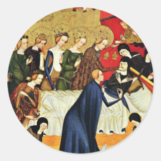 Pegatina Redonda Muerte De St. Clare Por El Ministro Von Heiligenkr