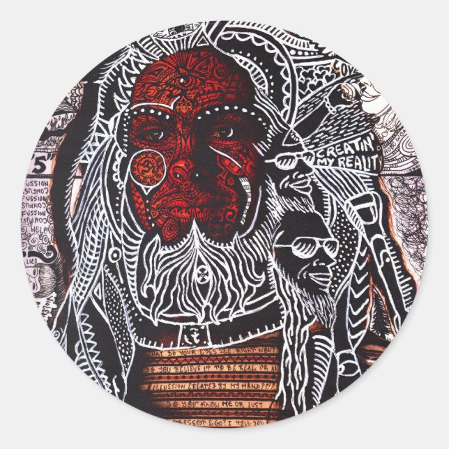 Pegatina Redonda Muertes (Anverso)