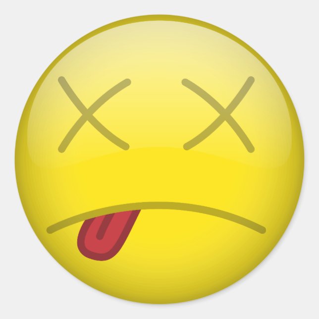 Pegatina Redonda Muerto (Anverso)