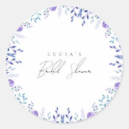 Pegatina Redonda Muestra de fiesta de despedida de soltera con jard