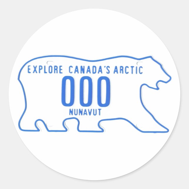 Pegatina Redonda muestra de NU (Anverso)