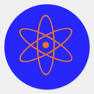 Pegatina Redonda Muestra nuclear