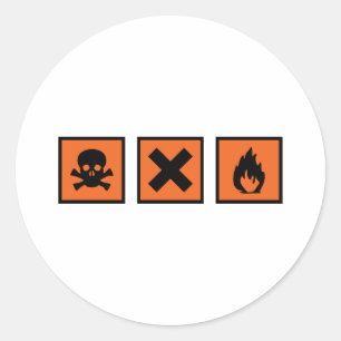 Pegatina Redonda muestras del químico de la química