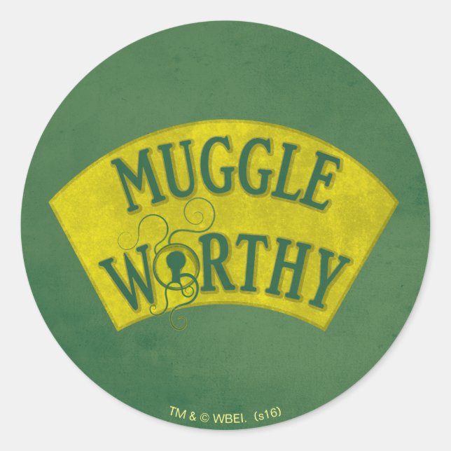 PEGATINA REDONDA MUGGLE WORTHY™ (Anverso)