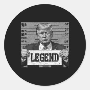 Pegatina Redonda Mugshot Funny Trump 2024