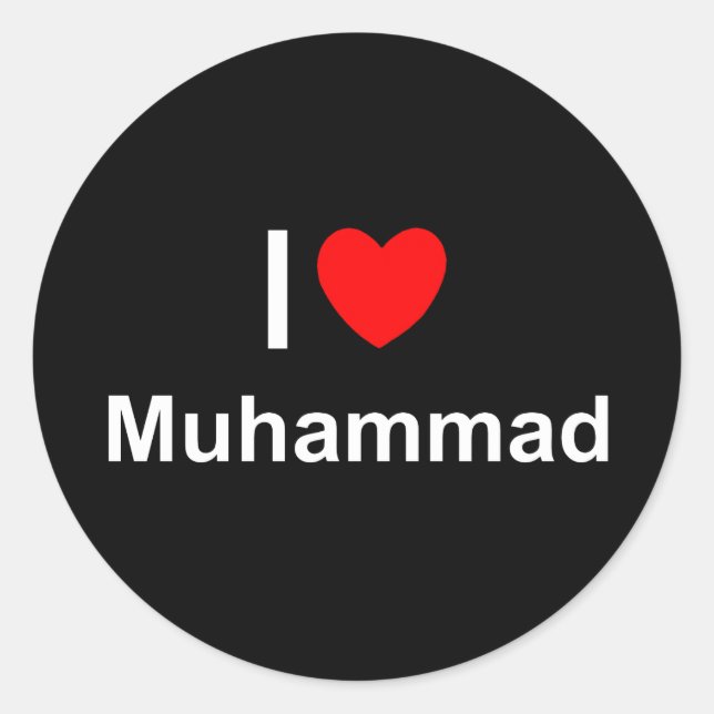 Pegatina Redonda Muhammad (Anverso)