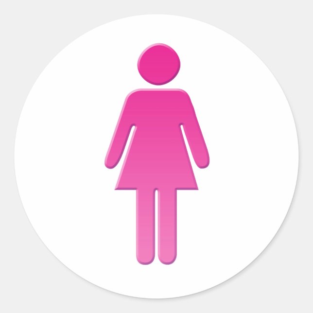 Pegatina Redonda mujer (Anverso)