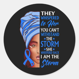 Pegatina Redonda Mujer Afro Yo Soy La Cinta De Concienciación De La