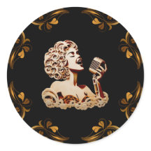 Mujer cantando papel artesanal arte musical