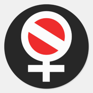 Pegatina Redonda Mujer del equipo de submarinismo