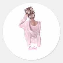 Mujer Moderna De moda Con Nombre Personalizado Ros
