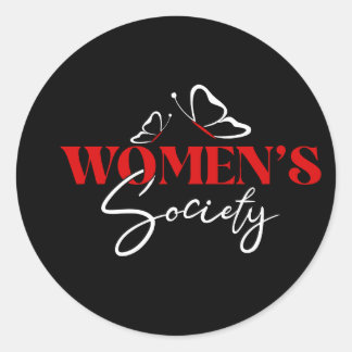 Pegatina Redonda mujer-sociedad-día-mujer