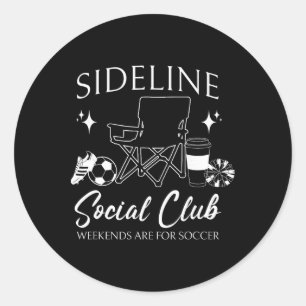 Pegatina Redonda Mujeres al margen del club social de fútbol día de