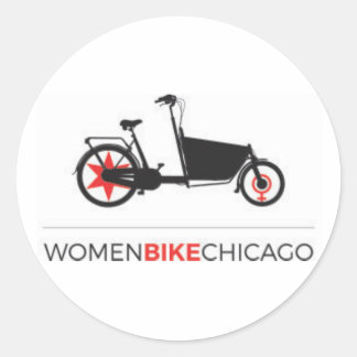 Pegatina Redonda Mujeres BIke Chicago - Pegatinas de diseño de bici