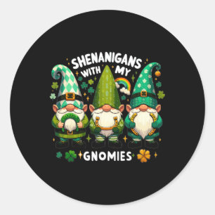 Pegatina Redonda Mujeres Camisas del Día de los Simpatizantes - She