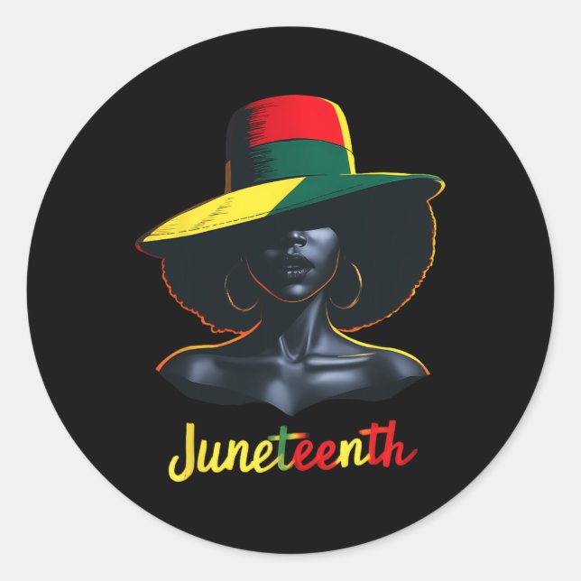 Pegatina Redonda Mujeres Camisetas de junio (Anverso)
