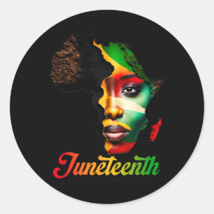 Pegatina Redonda Mujeres Camisetas del 19 de junio celebran la libe