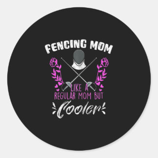 Pegatina Redonda Mujeres cercando el día de la madre amor