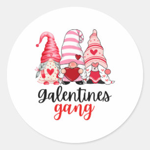 Pegatina Redonda Mujeres Día de Galentine Divertido Valentine Mami 