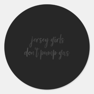 Pegatina Redonda Mujeres Divertidas Mujeres de Nueva Jersey, Las Ch