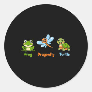 Pegatina Redonda Mujeres divertidas sutil humor político Frog Drago