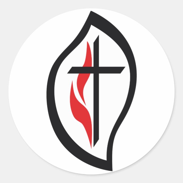 Pegatina Redonda Mujeres Metodistas Unidos (Anverso)