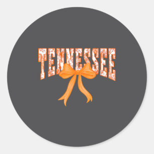 Pegatina Redonda Mujeres Niñas Tennessee Floral Monas Retro Coque