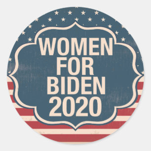 Pegatina Redonda Mujeres para Biden 2020