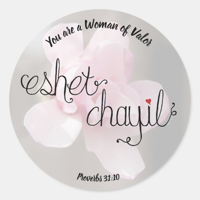 Pegatina Redonda Mujeres Pegatinas de valor (Anverso)