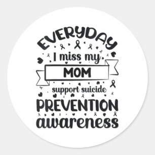 Pegatina Redonda Mujeres Todos Los Días Extraño A Mi Mamá Apoyo El