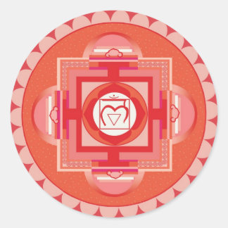 Pegatina Redonda Mūlādhāra Mandala Chakra (Root chakra)