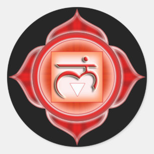 Pegatina Redonda Muladhara o la raíz de la primera Chakra