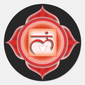 Pegatina Redonda Muladhara o la raíz de la primera Chakra