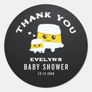 Pegatina Redonda Mummy Halloween Baby Shower
