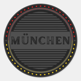Pegatina Redonda München City Pride Emblem – German Identity