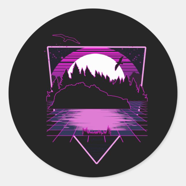 Pegatina Redonda Mundo alternativo (Anverso)