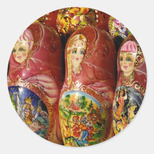 Pegatina Redonda Muñecas