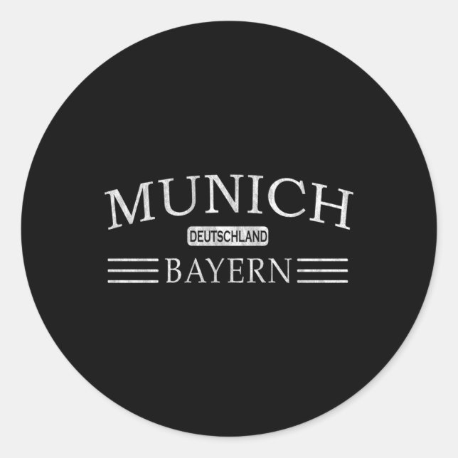 Pegatina Redonda Munich Bayern Deutschland Bavaria Gery (Anverso)