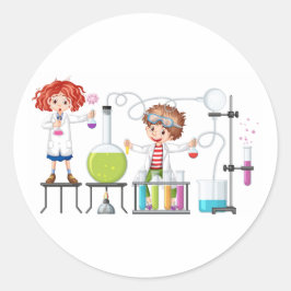 Pegatina Redonda Muppet Science Magic