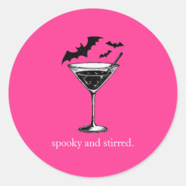 Pegatina Redonda Murciélagos Martini
