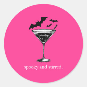 Pegatina Redonda Murciélagos Martini
