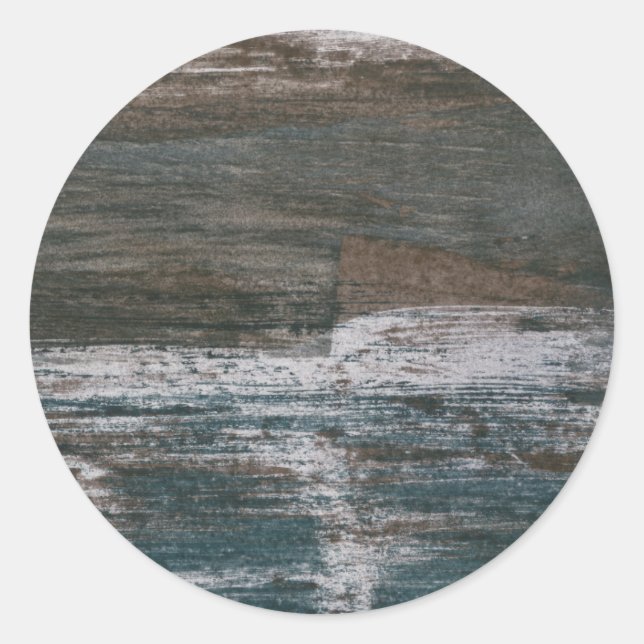 Pegatina Redonda Muro de mar II (Anverso)