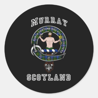 Pegatina Redonda Murray Atholl Tan Clan Badan Estilo Atlético